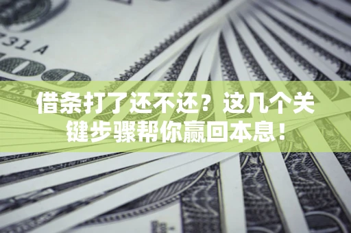 济南借条打了还不还？这几个关键步骤帮你赢回本息！