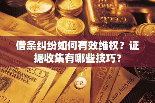 济南借条纠纷如何有效维权？证据收集有哪些技巧？