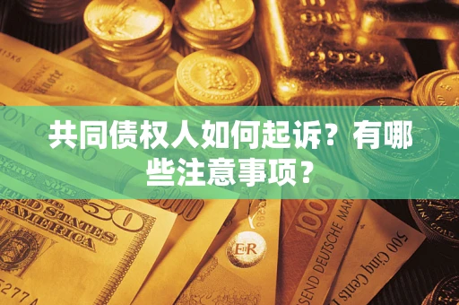 济南共同债权人如何起诉？有哪些注意事项？
